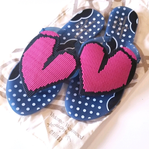 Vivienne Westwood x Melissa Heart Flip Flops - Picture 2 of 4